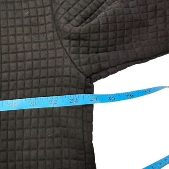 🛍️2 for $25 Sale🛍️ Black Waffle Square Crew Neck Sweatshirt 1X Cozy - Picture 7 of 14